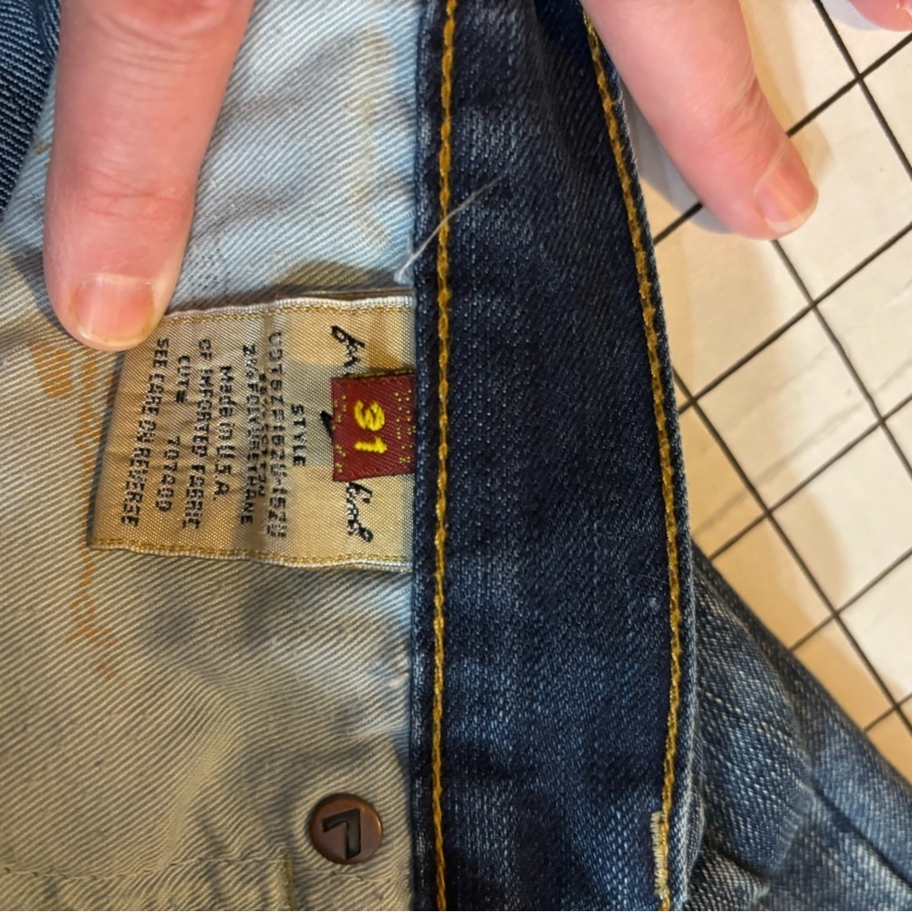 RARE 7 For All Mankind + Zac Posen Blue Flare Jeans with Botanical Embroidery - Picture 8 of 15
